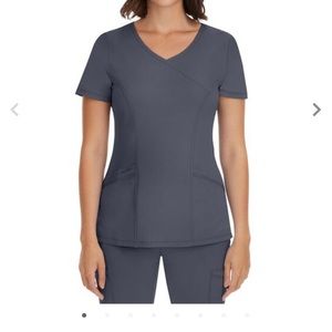 Healing Hands HH Womens Sz Medium Gray Madison Scrub Top NWT
